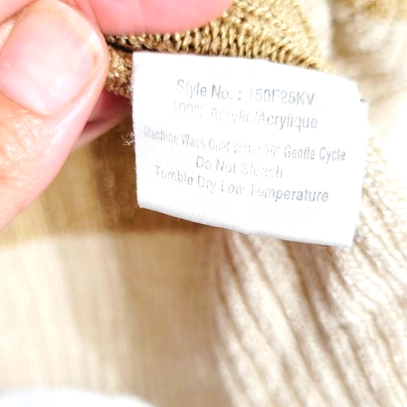 Vintage Crewneck Cream Red Black Striped Y2K Knitted Long Sleeve Retro Sz XL 90s - Picture 6 of 11